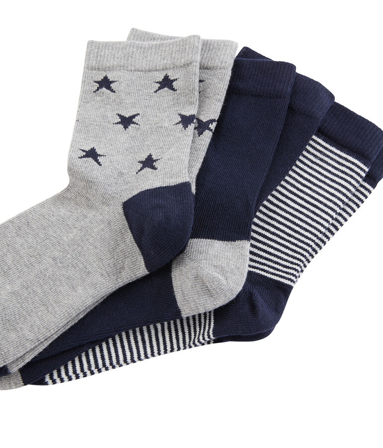 Lot de 3 paires de chaussettes enfant gar&ccedil;on multicouleur