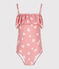 Maillot de bain une pièce enfant fleuri rose CHARME/blanc MARSHMALLOW