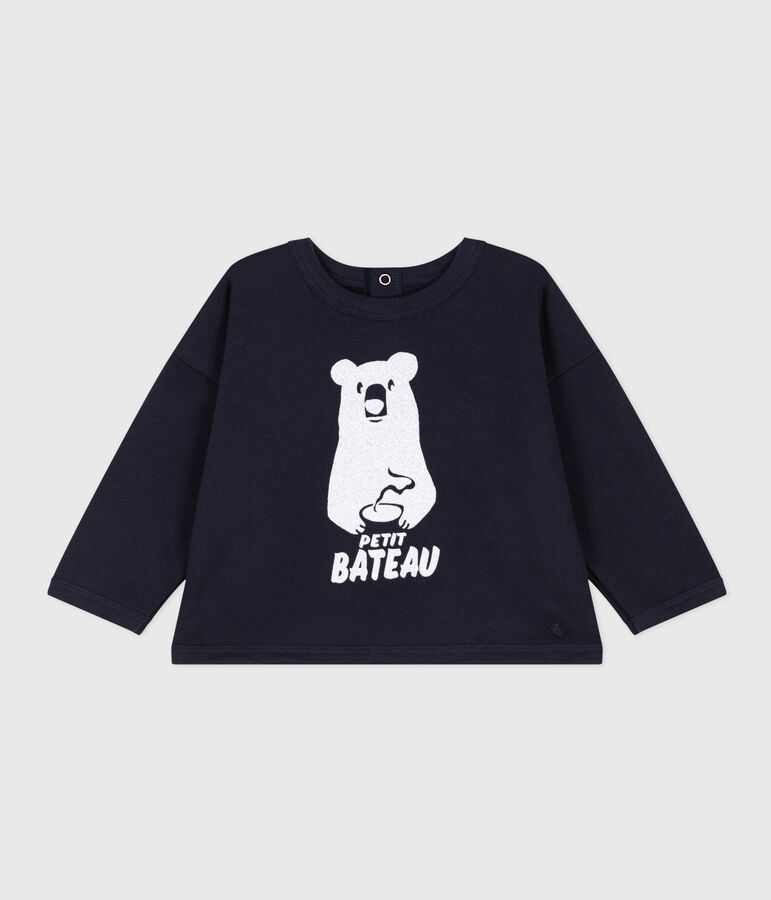 Sweatshirt en molleton b&eacute;b&eacute; bleu SMOKING