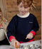 Sweatshirt imprimé en molleton enfant fille / garçon bleu SMOKING