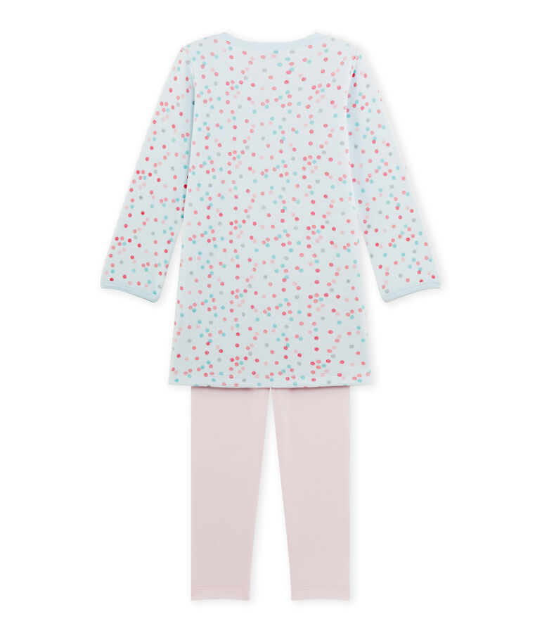 Chemise de nuit fille en bouclette velours rose VIENNE/bleu BOCAL/ MULTICO