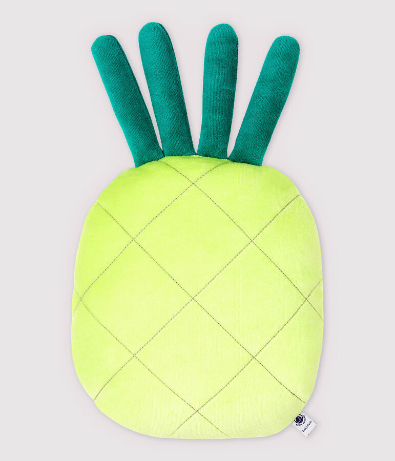Coussin ananas en velours jaune SUNNY