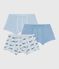 Lot de boxers enfant en coton à ceinture colletée imprimé baleine variante 1