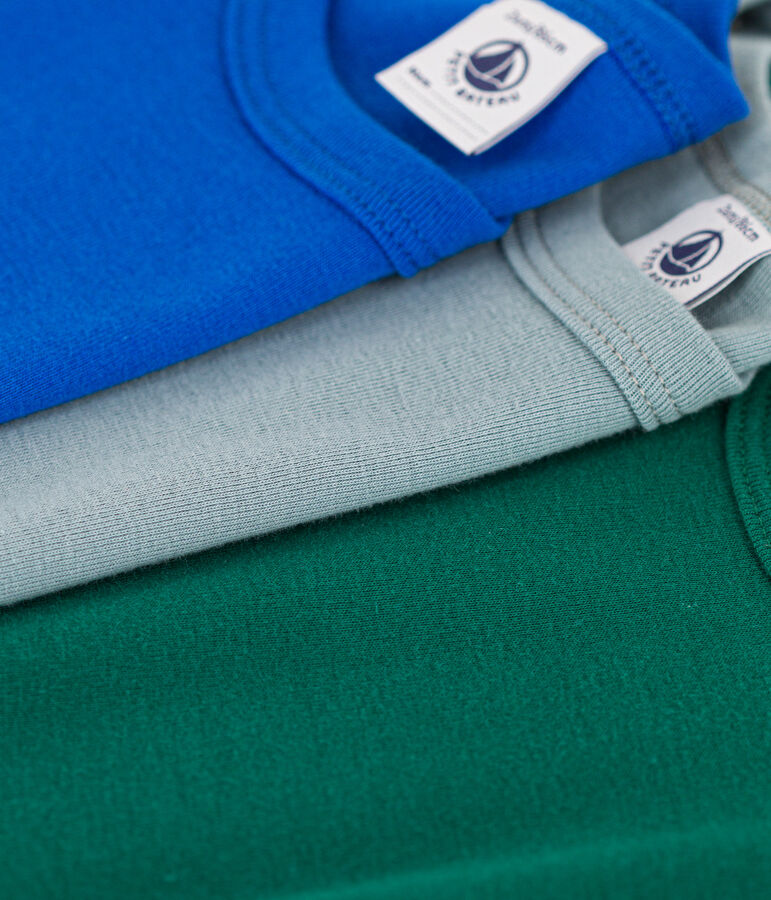Lot de 3 tee-shirts manches courtes en coton petit gar&ccedil;on multicouleur