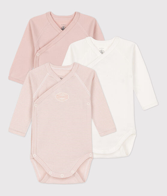 Lot de 3 bodies manches longues bébé en coton variante 1