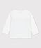 Tee-shirt manches longues en jersey bébé blanc MARSHMALLOW/bleu BRASIER