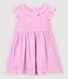 Robe manches courtes en crêpe bébé fille