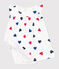 Robe bébé en coton à manches courtes et body intégré tricoeur blanc MARSHMALLOW/blanc MULTICO