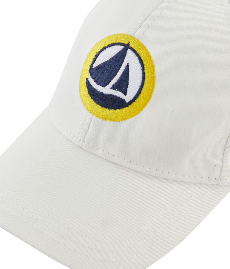 Casquette en twill enfant gar&ccedil;on blanc MARSHMALLOW