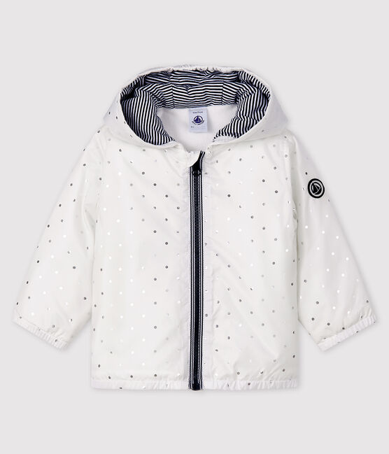 Blouson Bebe Fille Garcon Imprime Marshmallow Argent Petit Bateau