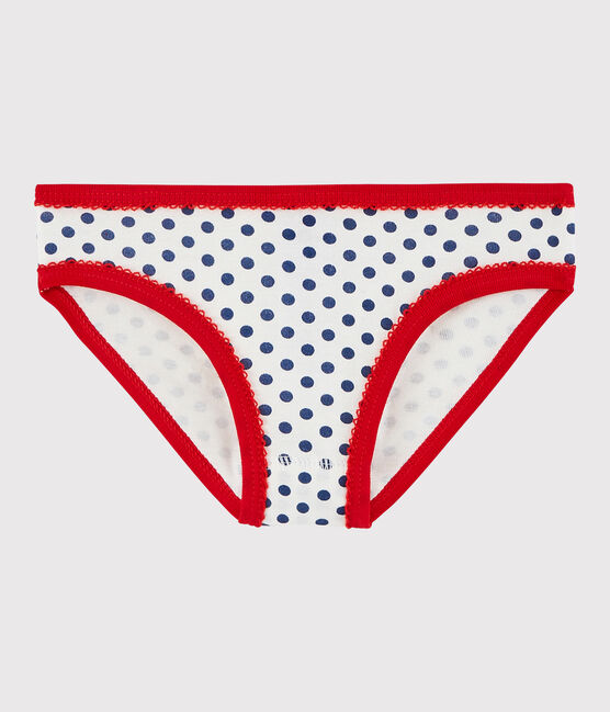 Culotte petite fille en coton blanc MARSHMALLOW/blanc MULTICO