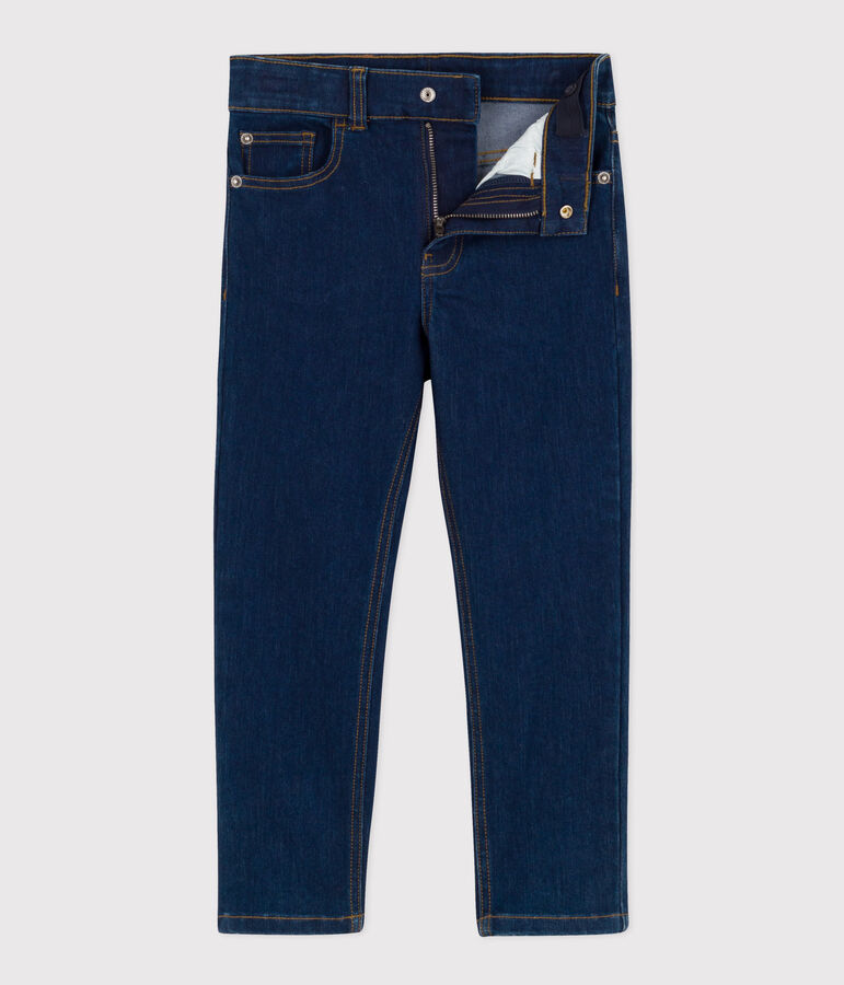 Pantalon droit denim enfant gar&ccedil;on bleu