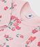 Chemise de nuit enfant en coton imprimé fleurs rose JOLI/blanc MULTICO