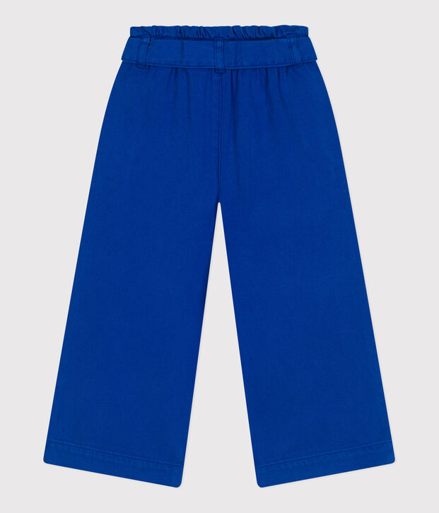 Pantalon enfant en m&eacute;lange coton et lyocell. bleu