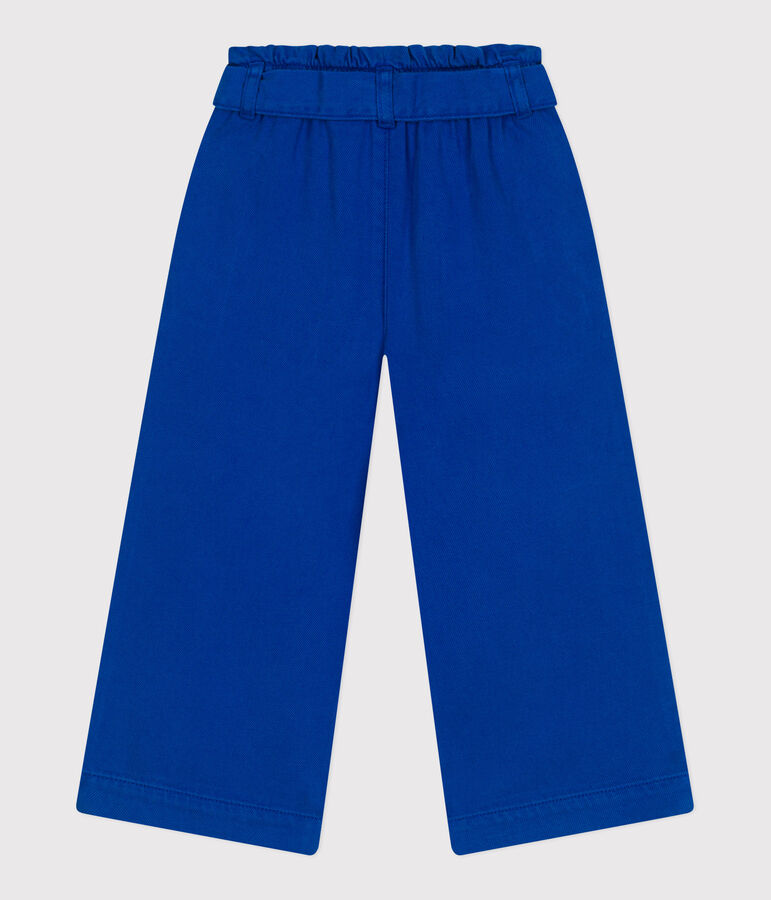 Pantalon enfant en m&eacute;lange coton et lyocell. bleu SURF