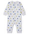 Dors Bien sans pieds bébé garçon en côte ouatinée gris POUSSIERE/blanc MULTICO