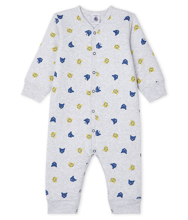 Dors Bien sans pieds b&eacute;b&eacute; gar&ccedil;on en c&ocirc;te ouatin&eacute;e gris/multicouleur