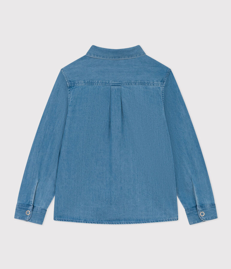 Chemise en denim l&eacute;ger enfant gar&ccedil;on bleu DENIM CLAIR