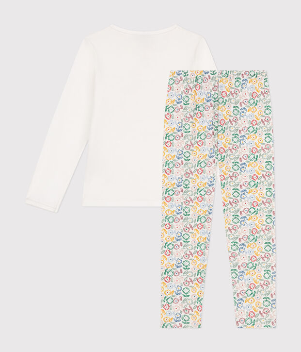 Pyjama en coton enfant blanc/multicouleur
