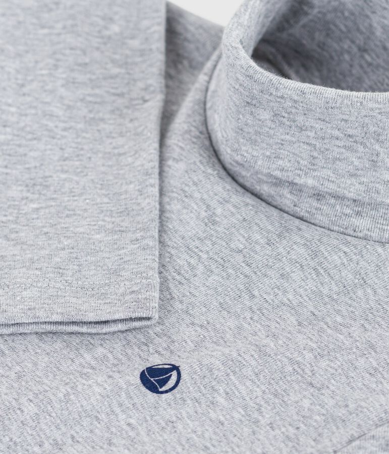 Sous-pull enfant en coton uni gris FUMEE CHINE