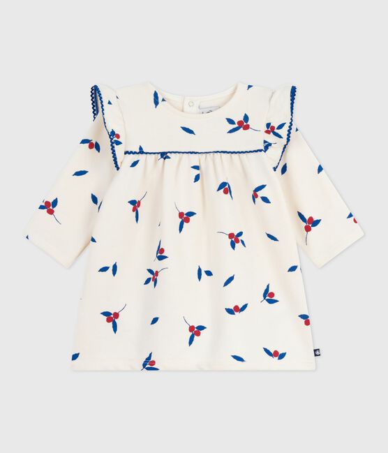 Robe bébé en coton manches longues imprimée baies MILK/ MULTICO