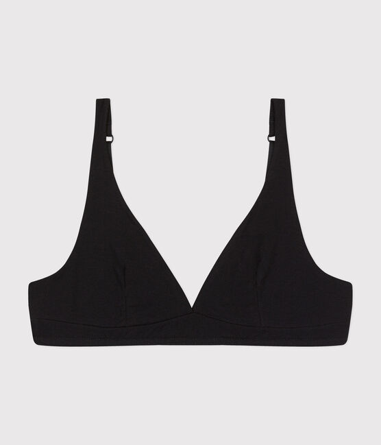 Soutien-gorge en coton et élasthanne femme noir BLACK