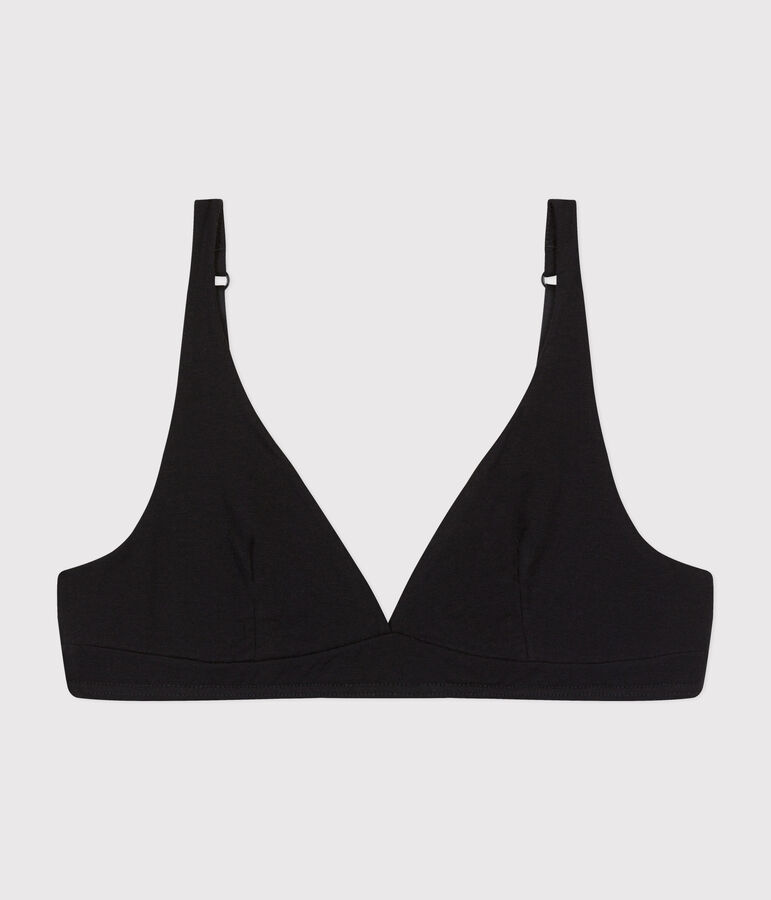 Soutien-gorge en coton et &eacute;lasthanne femme noir BLACK