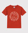 Tee-shirt manches courtes en coton enfant garçon rouge HARISSA