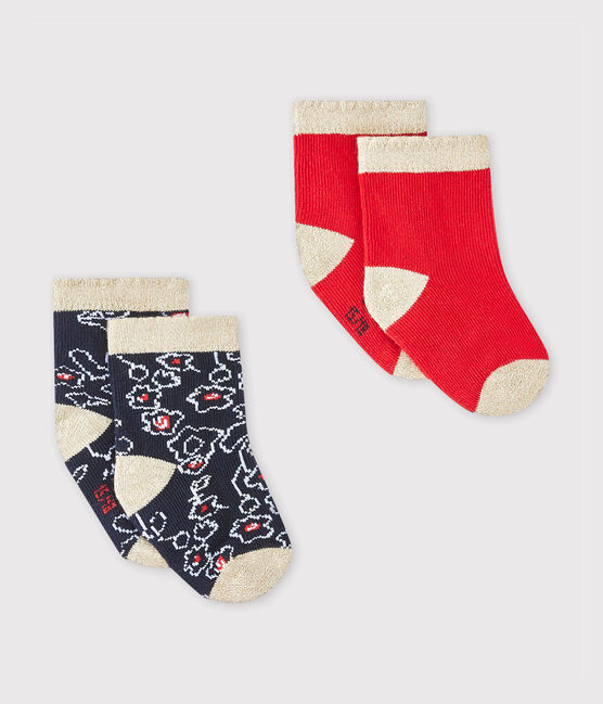 Lot de 2 paires de chaussettes bébé fille blanc LOT