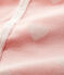 Combicourt rose à coeurs bébé fille en coton biologique rose MINOIS/blanc MARSHMALLOW