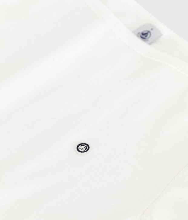 Tee-shirt Femme Iconique col amiral en coton blanc