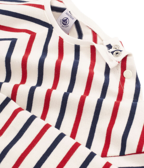 Marinière enfant fille blanc MARSHMALLOW/blanc MULTICO