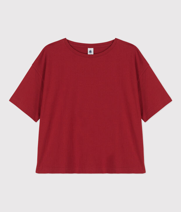 Tee-shirt LE BOXY en coton Femme rouge