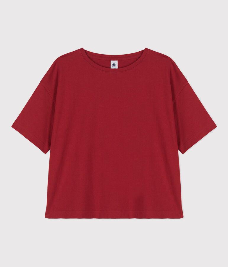Tee-shirt LE BOXY en coton Femme rouge