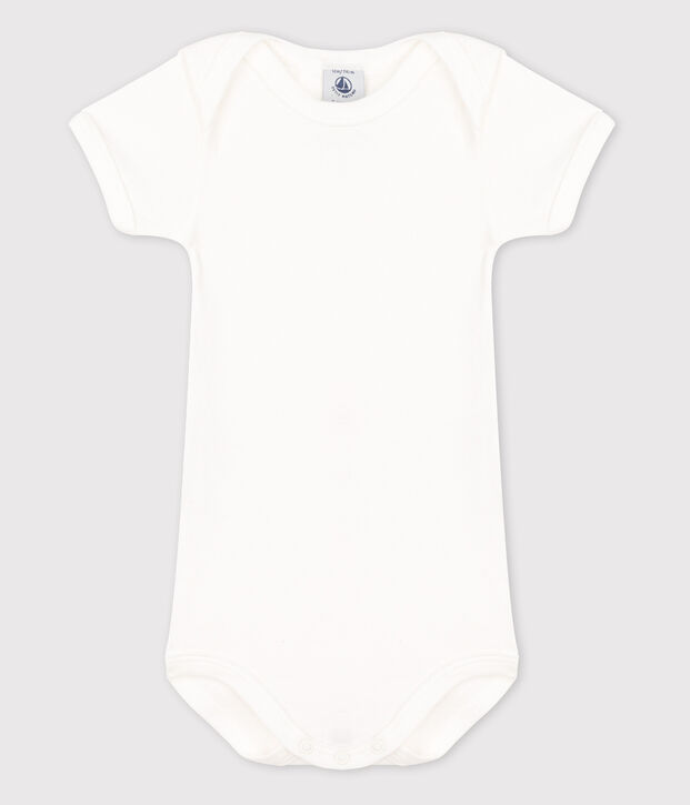 Body manches courtes b&eacute;b&eacute; fille blanc