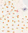 Pyjacourt orangettes coton petite fille blanc MARSHMALLOW/blanc MULTICO