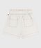Short enfant en coton uni blanc