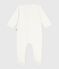 Pyjama bébé en tubique à col uni blanc MARSHMALLOW