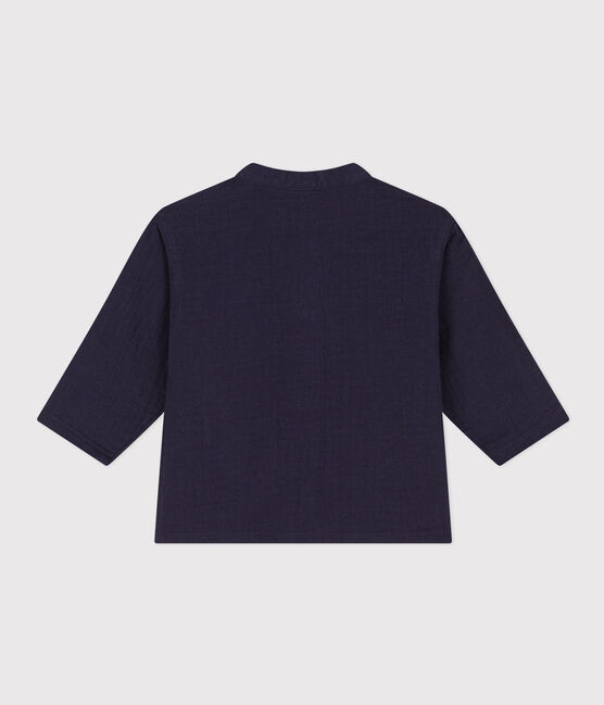 Chemise en gaze de coton bébé bleu SMOKING