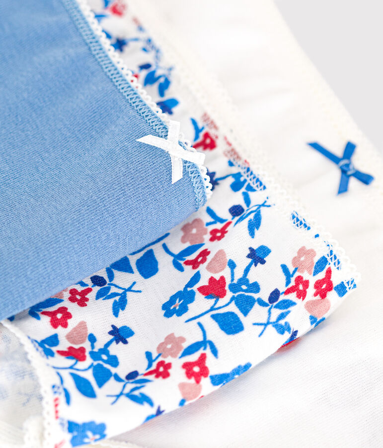 Lot de 3 shorties enfant en coton fleuris variante 1