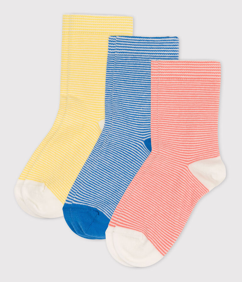 Lot de 3 paires de chaussettes enfant fille multicouleur