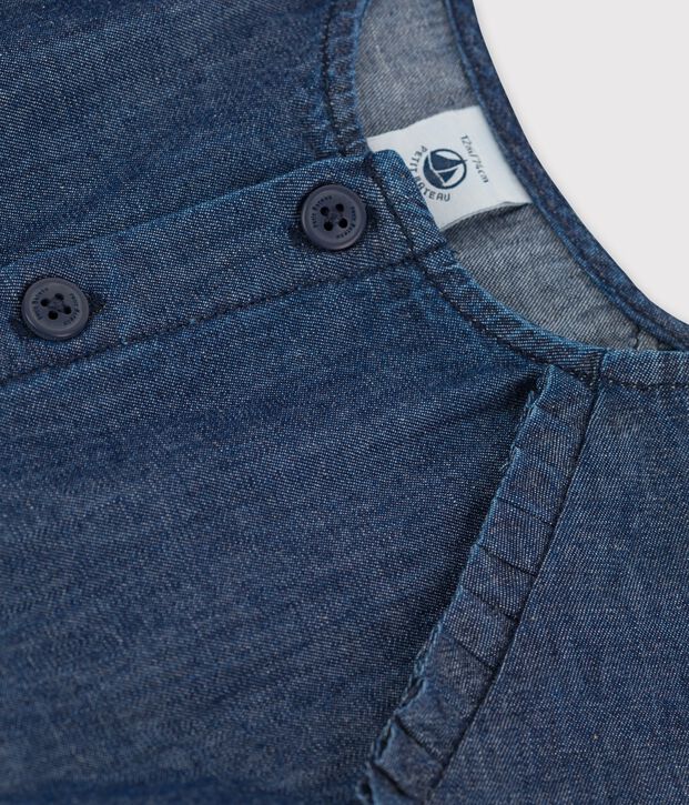 Robe en denim l&eacute;ger bio b&eacute;b&eacute; bleu