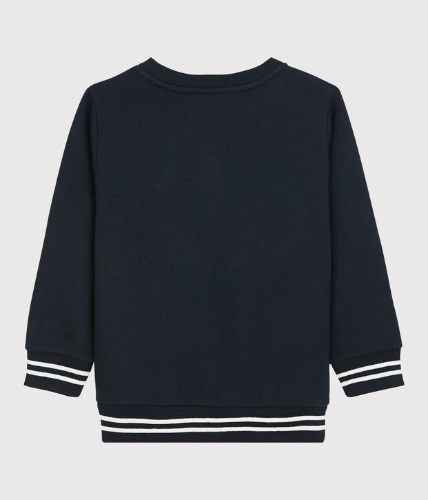Sweatshirt en molleton enfant gar&ccedil;on bleu marine