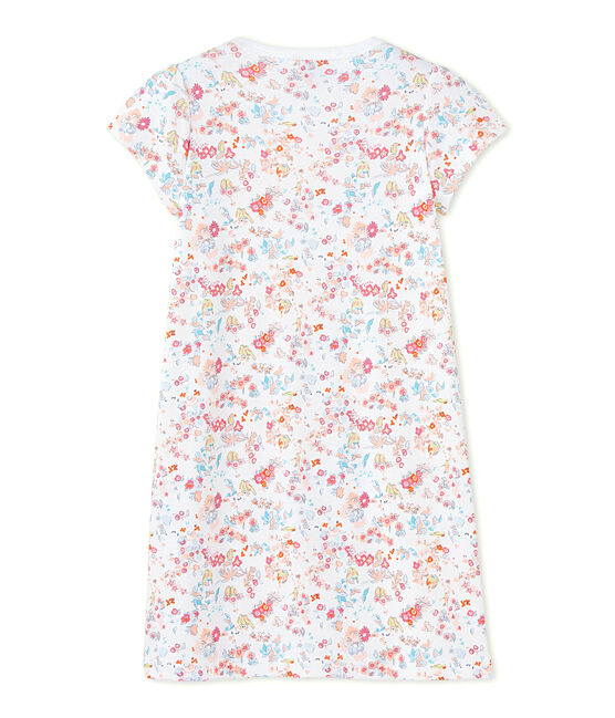 Chemise de nuit fille imprimée blanc ECUME/rose CUPCAKE/ MULTICO
