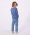 Marini&egrave;re enfant en coton &agrave; rayures bleu/bleu
