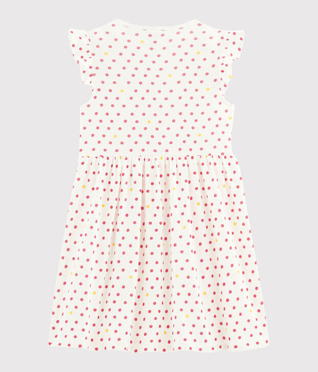 Robe enfant fille blanc/multicouleur