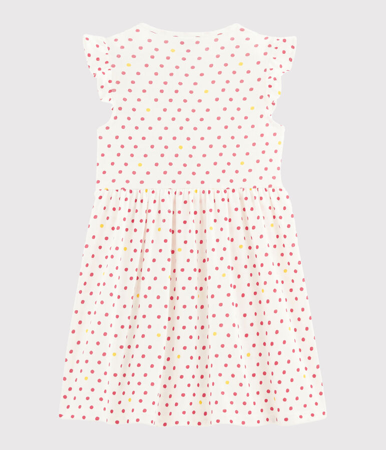 Robe enfant fille blanc/multicouleur
