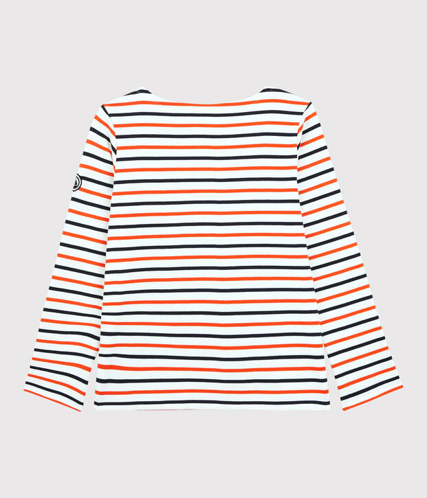 Marini&egrave;re en coton Femme blanc/bleu/orange