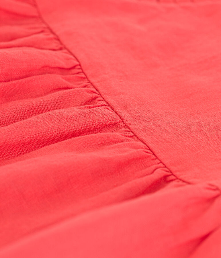 Robe sans manche b&eacute;b&eacute; en lin orange JUPITER