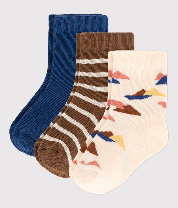 Lot de 3 paires de chaussettes b&eacute;b&eacute; multicouleur
